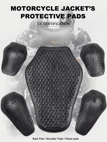 Imagen 2 del producto Con certificación CE, chaquetas de motocicleta, almohadillas de protección, armadura de conducción, coderas para hombros y espalda, equipo de protección para Motocross
