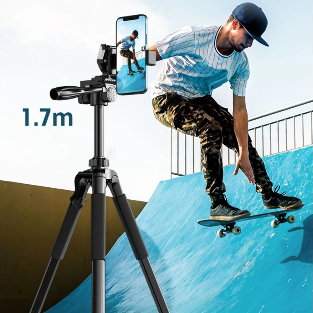 Photography Tripod 180cm Cell Phone Tripod Lightweight Camera Tripods for Xiaomi HUAWEI iPhone for Video/DSLR/Canon