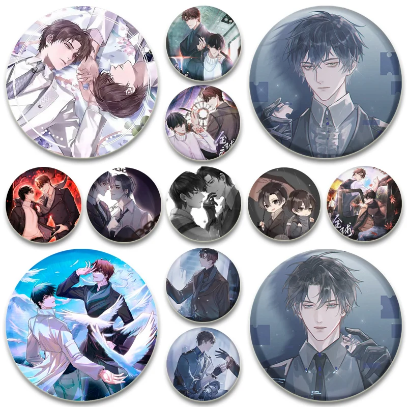 Anime Global High-risk Dangerous Unified Test‌ Brooches Round Display Pins Qin Jiu You Huo Badge Bag Accessories Jewelry Gifts