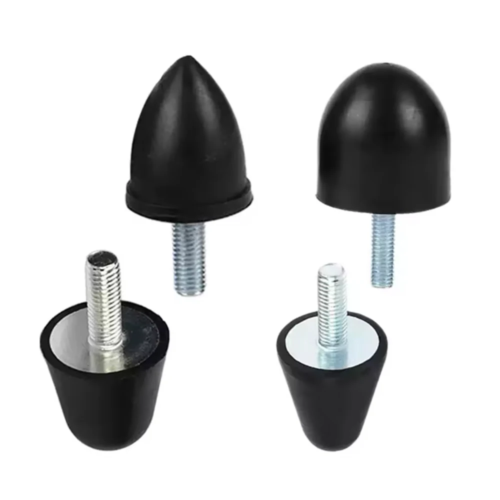 1/2/4Pcs Male-End Single Thread M6 M8 M10 M12 M16 Conical Pointed Rubber Shock Absorber Isolation Mount Teardrop VP-Type Damper