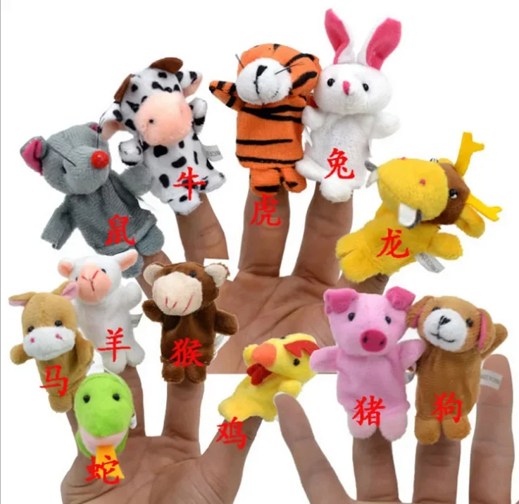 Ensemble de poupées à doigts pour enfants, une famille, dessin animé, bébé, pouce, jouet interactif familial, marionnette, éducation précoce