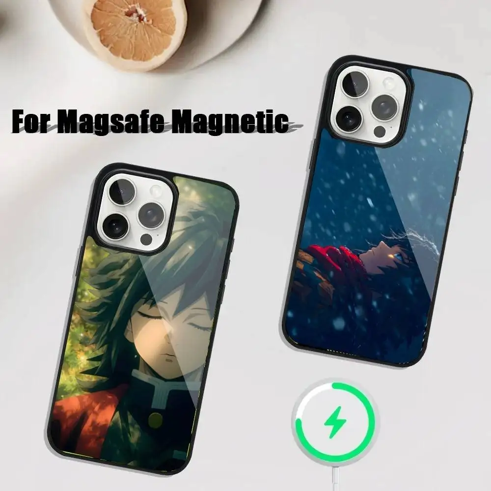 

Anime G-giyu T-tomioka Phone Case For iPhone 17,16,15,14,13,12,11,Pro,Max,Plus,Mini,SE4,E Magnetic Magsafe Wireless Charging