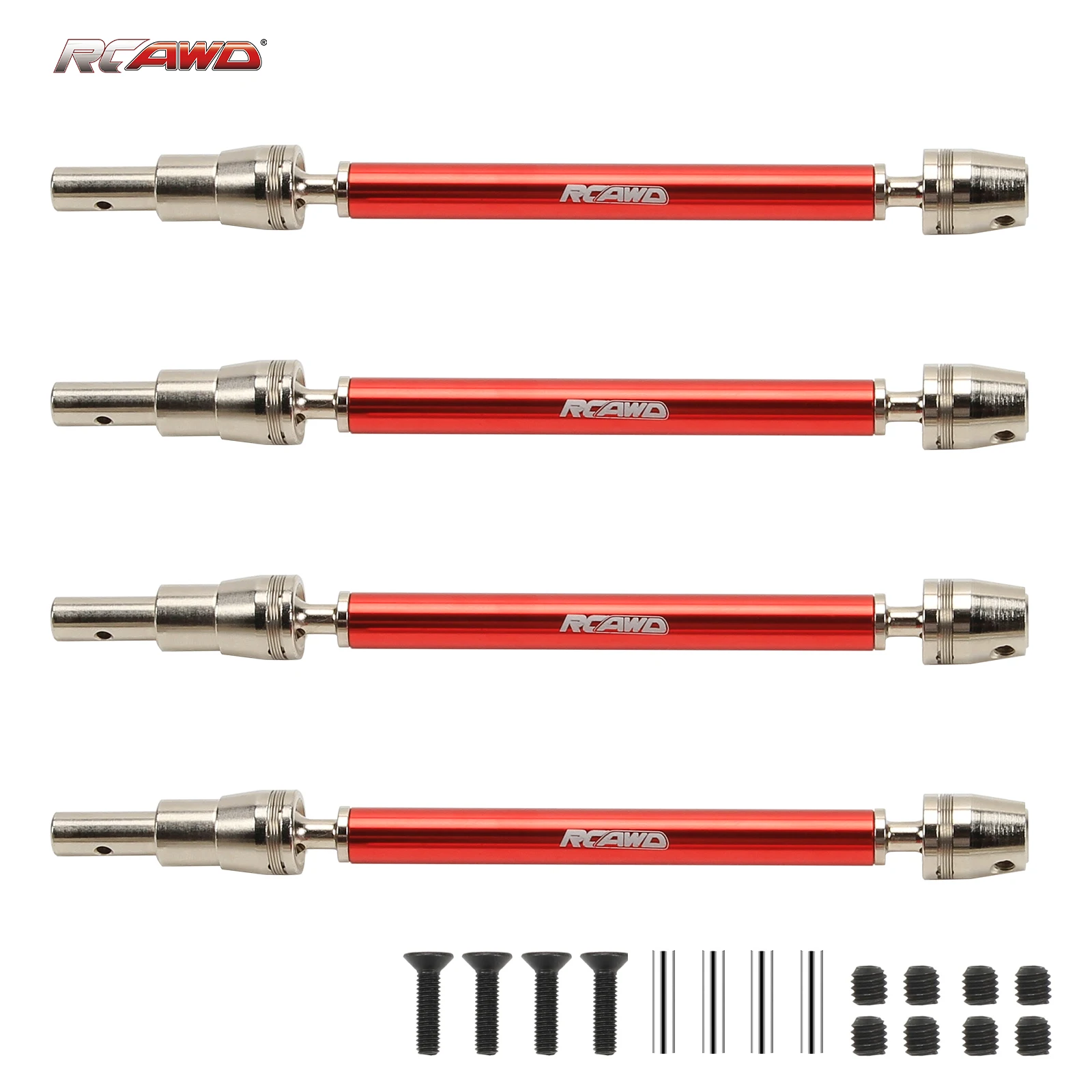 4 Stks/set Voor/Achter Slider Cvd Aandrijfas Set Voor 1/10 Arrma 4S Outcast & Kraton V2 Upgrade Deel - afbeelding 1