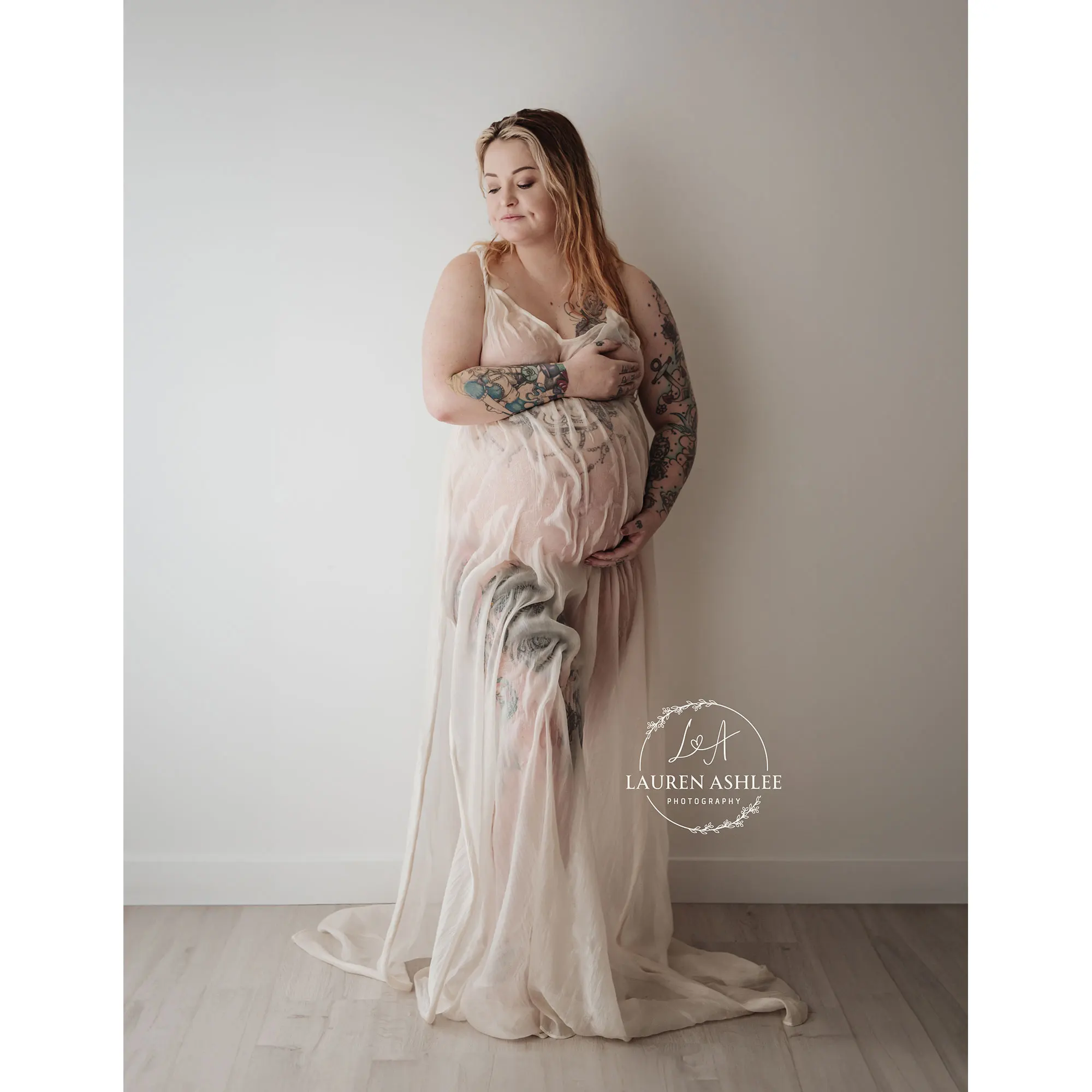 Don&Judy Elegant Photo Shooting Maternity Long Dress Chiffon V-neck With Cape Party Gown Soft Pregancy Women Photography Outfit