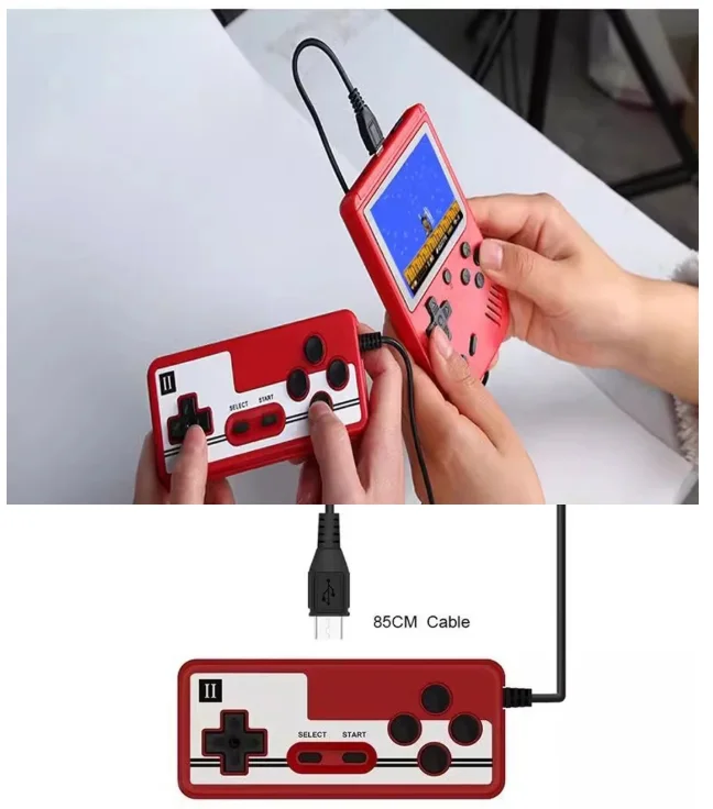 Red Retro Handheld Game Console for Kids  400 Classic Games  Rechargeable   TV-Connectable view 5