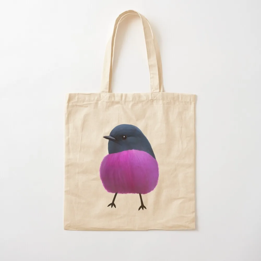 Australian Pink Robin on White Tote Bag great bag bags woman 2025 hand bag ladies custom fabric