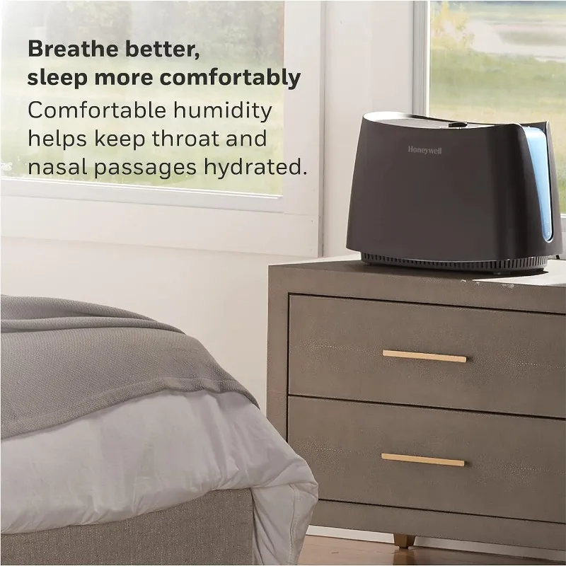 Honeywell-Humidificateur Cool Humidifier, Humidificateur invisible noir, Chambre moyenne, Précieux, 1.1 gallons, Bébé, Enfants