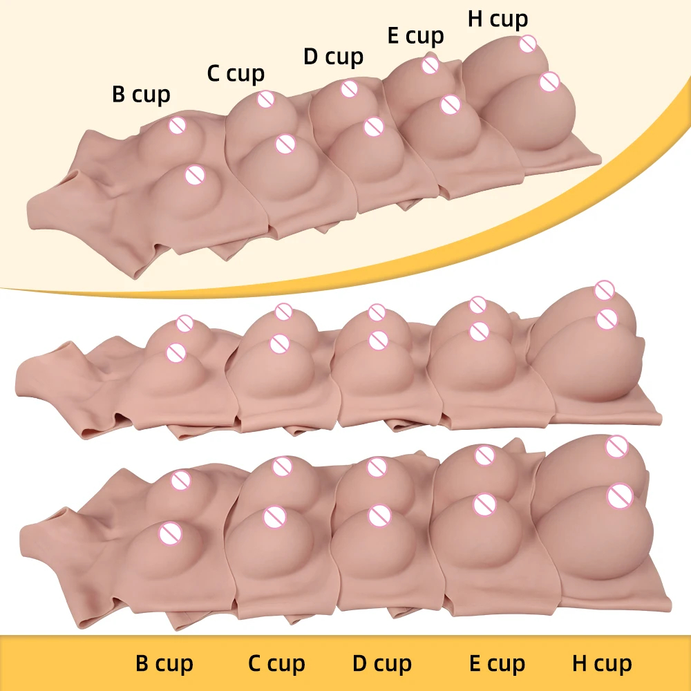 9TH Gen Silicone Breast Forms  For Crossdresser Drag Queen Realistic Fake Boobs Breastplat Transgender Shemale Chest Cosplay