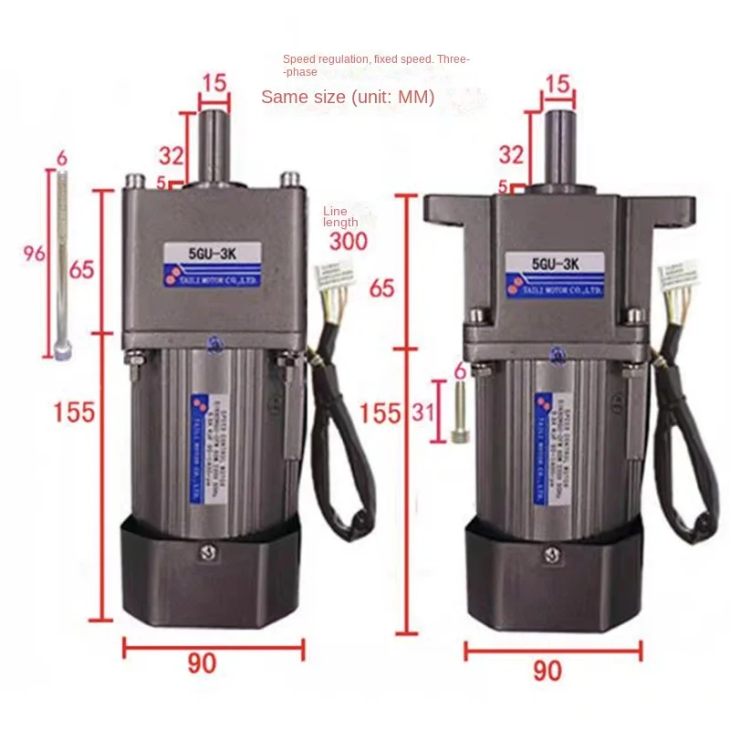 Imagem -04 - Motor de Controle de Velocidade com Caixa de Velocidades ac Monofásico Frente e Verso 5gu3k180k 120w 220v Novo