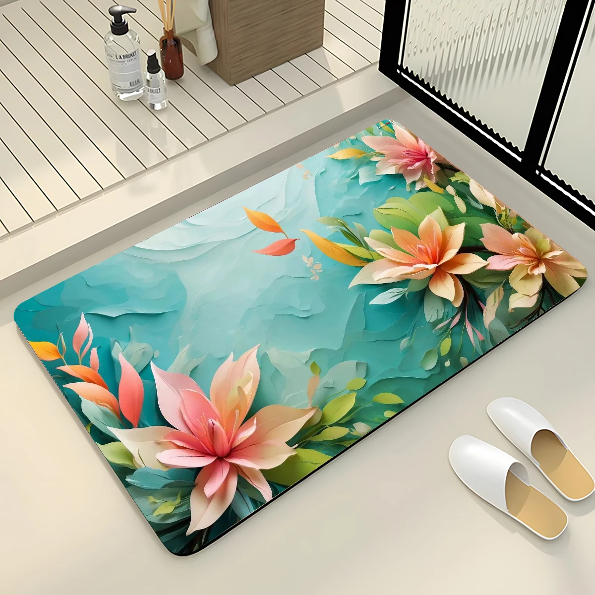 Diatomaceous Earth Bath Mat Bathroom Rug Super Absorbent Foot Mats Quick Dry Non-Slip Shower Pad Toilet Rugs For Living Room