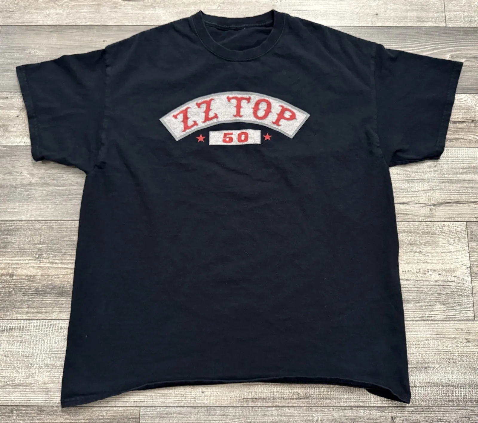 قميص ZZ Top Grind للذكرى الخمسين للرجال مقاس XL American Classic Rock Band تي شيرت أسود #1