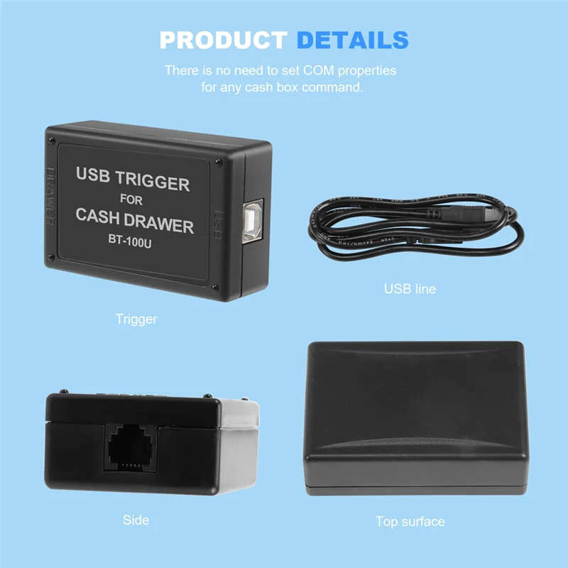 IDUD 4X BT-100U Cash Drawer Driver Trigger With USB Interface Drawer Trigger