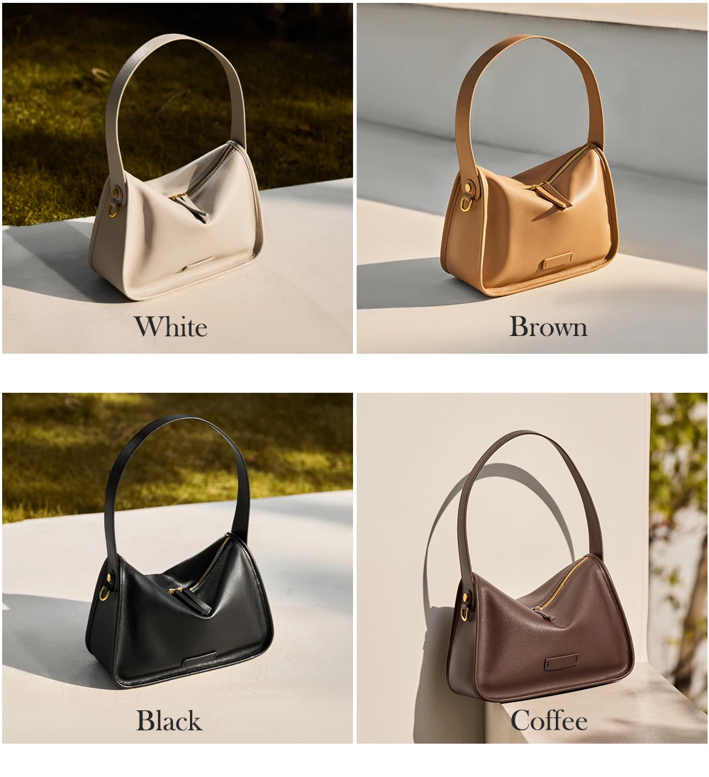 Fashion Genuine Leather Women\'s Shoulder Handbag Real Cowhide Solid Female\'s Crossbody Bag Luxury Ladies Underarm Square Bag