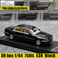 AR box diecast model 1/64 scale new 750iL (E38) Black static ornament Holiday gift collection