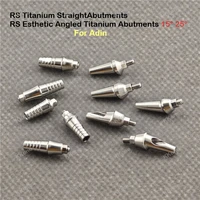 10 Piezas de Abutments Angulares Rectos Estéticos de Titanio RS 15 ° 25 °   Restauración con cemento para accesorios de implantes dentales Adin