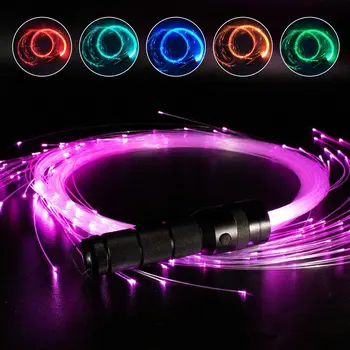 140pcs 0.75mm LED Fiber Optic Whip Dance Pixel Space Whips Flash Light 40Colors Mode Dancing Party Light Show EDM Music Festival