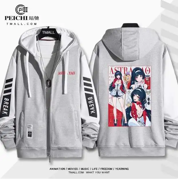 Anime Zenless Zone Zero Astra Yao Hooded Hoodie Cosplay Autumn Winter Men Women Coat Loose Jacket Tops anime