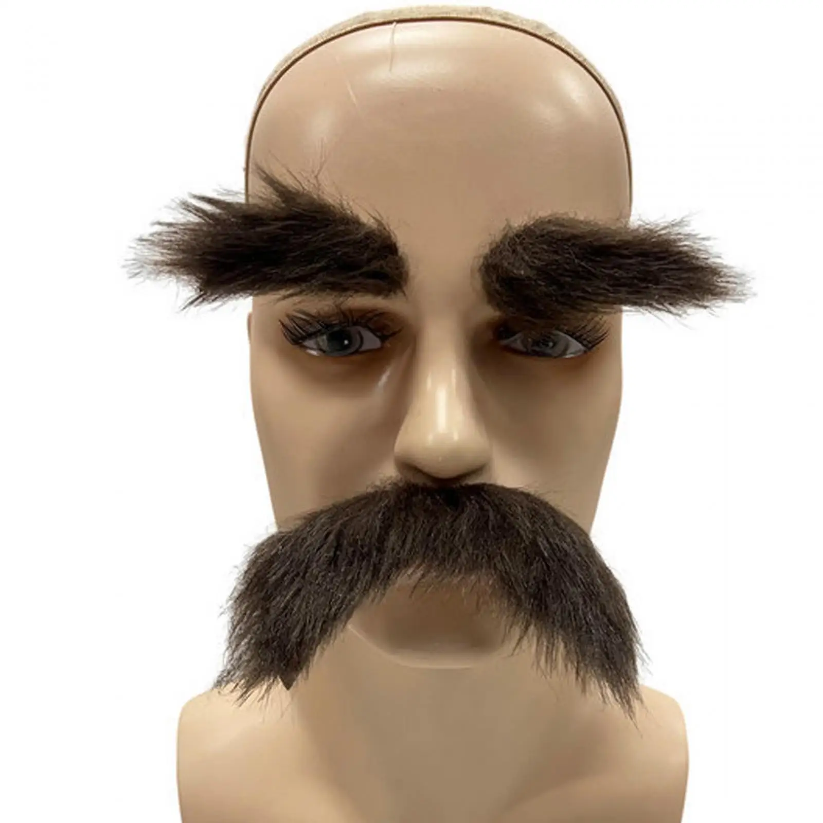 Eyebrows Kits DIY Makeup Decor Self Adhesive Fake Mustache Set Fake Beard for Halloween Festival Party Activities Adults Players