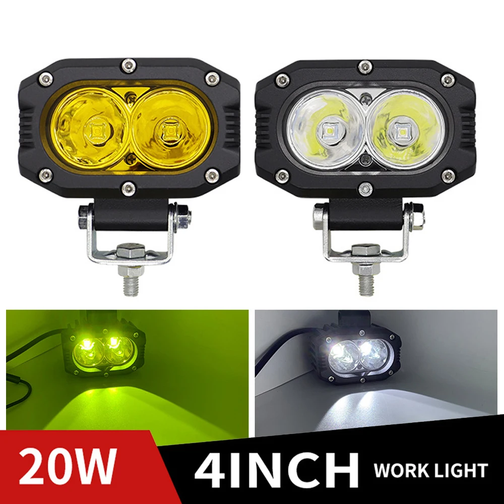 

LED Driving Motorcycle Fog Lights Flood Beam Spot Light LED Work Light Bar Super Bright for Offroad Tractor Trucks ATV SUV UTV