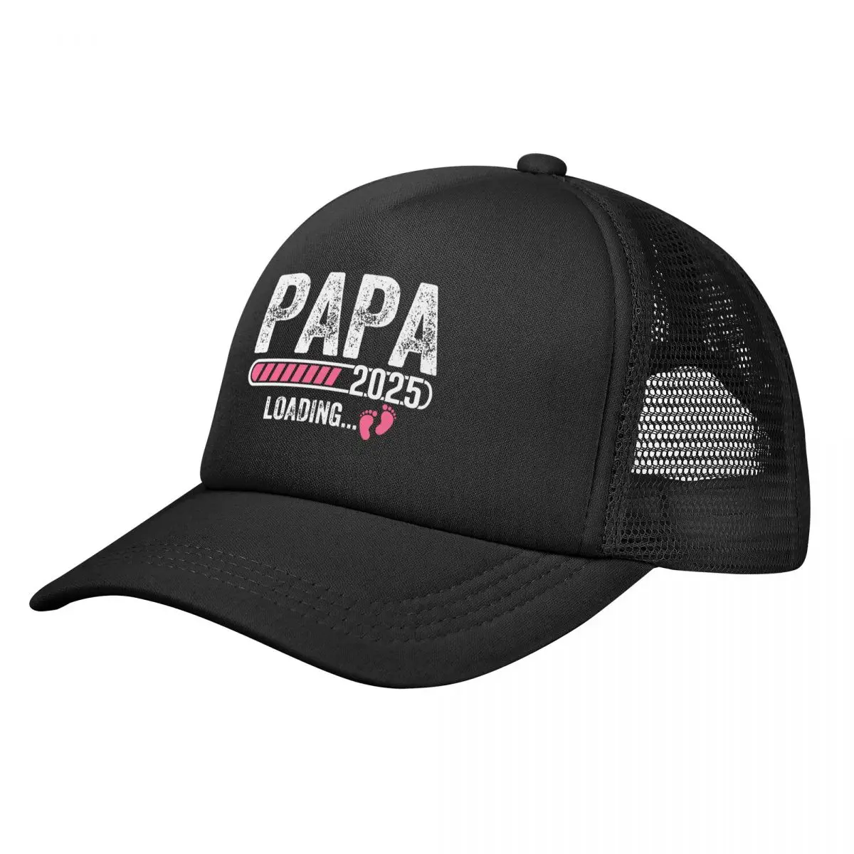 Papa 2025 T Shirt Future Dad And Mom Baseball Caps Mesh Hats Washable Peaked Men Women Caps