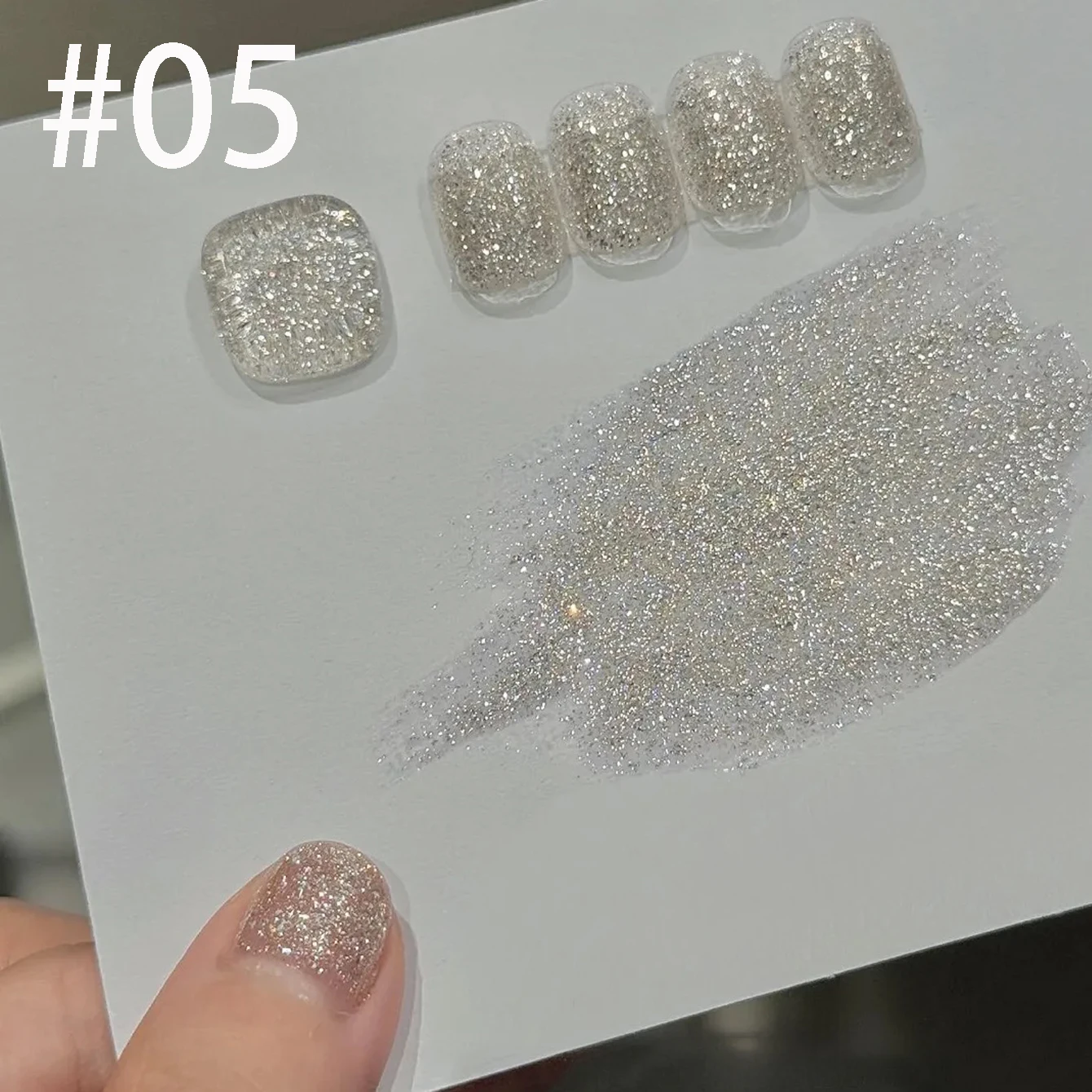 MIANEL 12ML Weißer Nagellack Jimeng Hochzeitskleid Feiner Glitzer-Gel-Nagellack Super Glänzender Glitzer-Nagellack für Nagelkunst-Salon – Detail 23