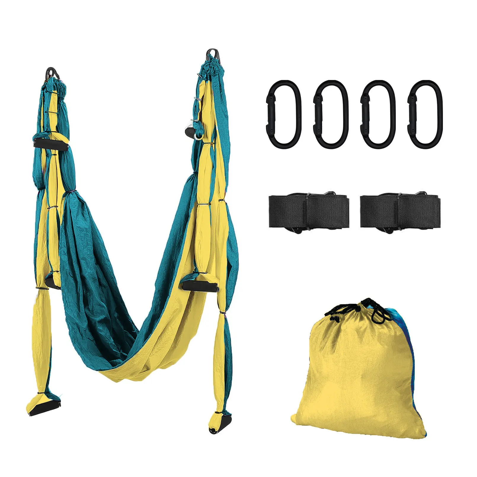 Гамак Для Йоги Aerial Yoga Hammock Swing Color Parachute Cloth Anti-gravity Non-stretch Cloth Width 1.5M Yoga Hammock