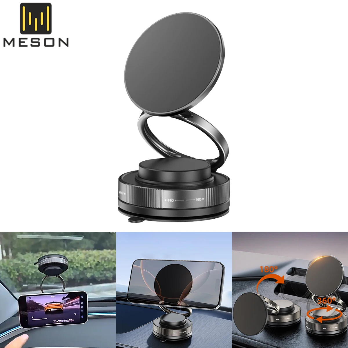 

N52 Telephone Holder Car Phone Holder Mobile Phone Bracket Vacuum suction Car Accessories Foldable 360° Adjustable For Car Truck