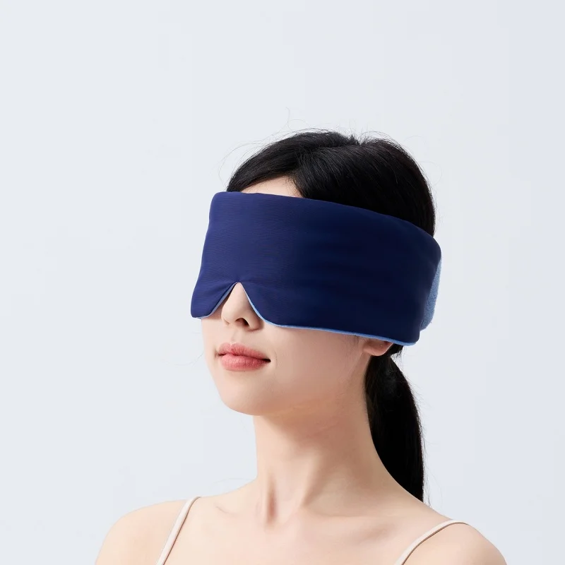 Deep Sleeping Eye Mask Blindfold Blocking Eye Cover For Women Men Soft Portable Light Weight Double Blue Side Use Sleeper Mask