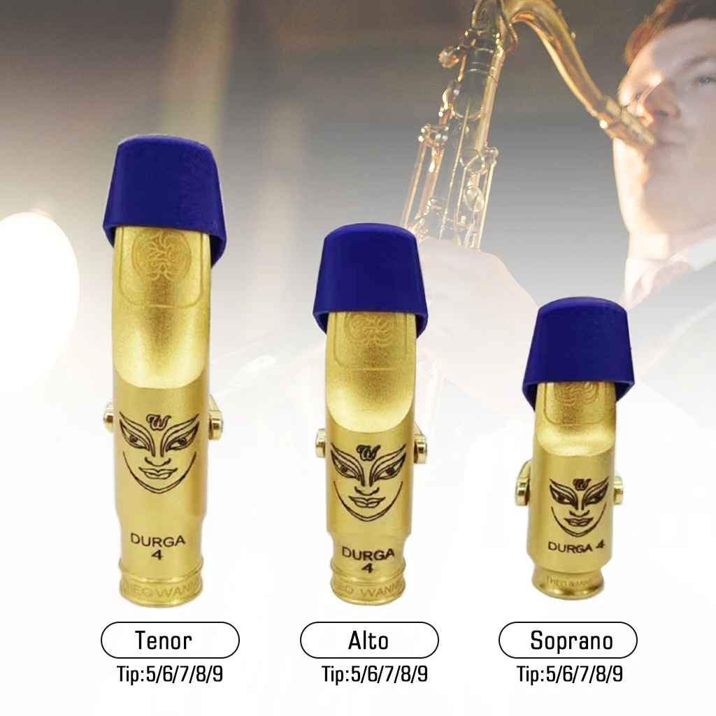 Advanced Tenor Soprano Alto Saxophone Brass Mouthpiece Gold Lacquer Mouthpiece Sax Mouth Pieces 5/6/7/8/9 For Jazz R&B Rock Roll