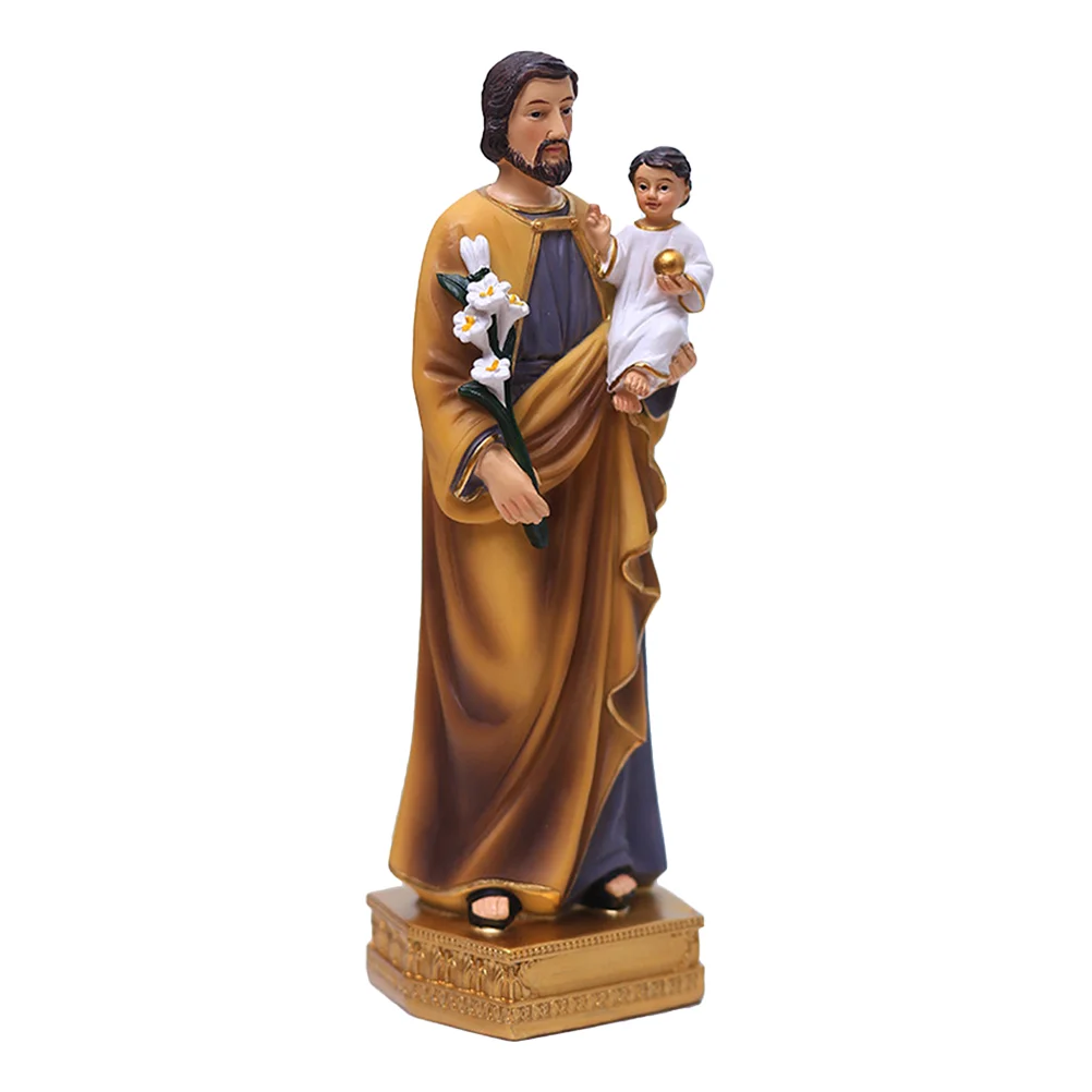 Nativity Scene Holy Family Life of Christ Statue Hugs Jesus Church Office Decoration