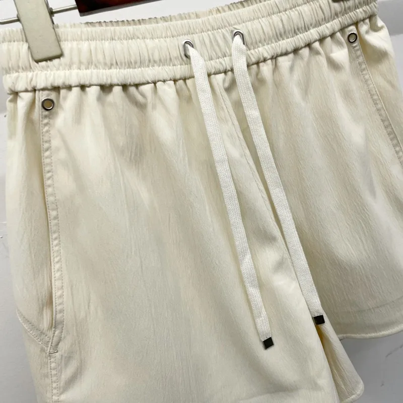 Primavera e verão novo coreano simples casual solto camisa de manga comprida top shorts terno para mulher