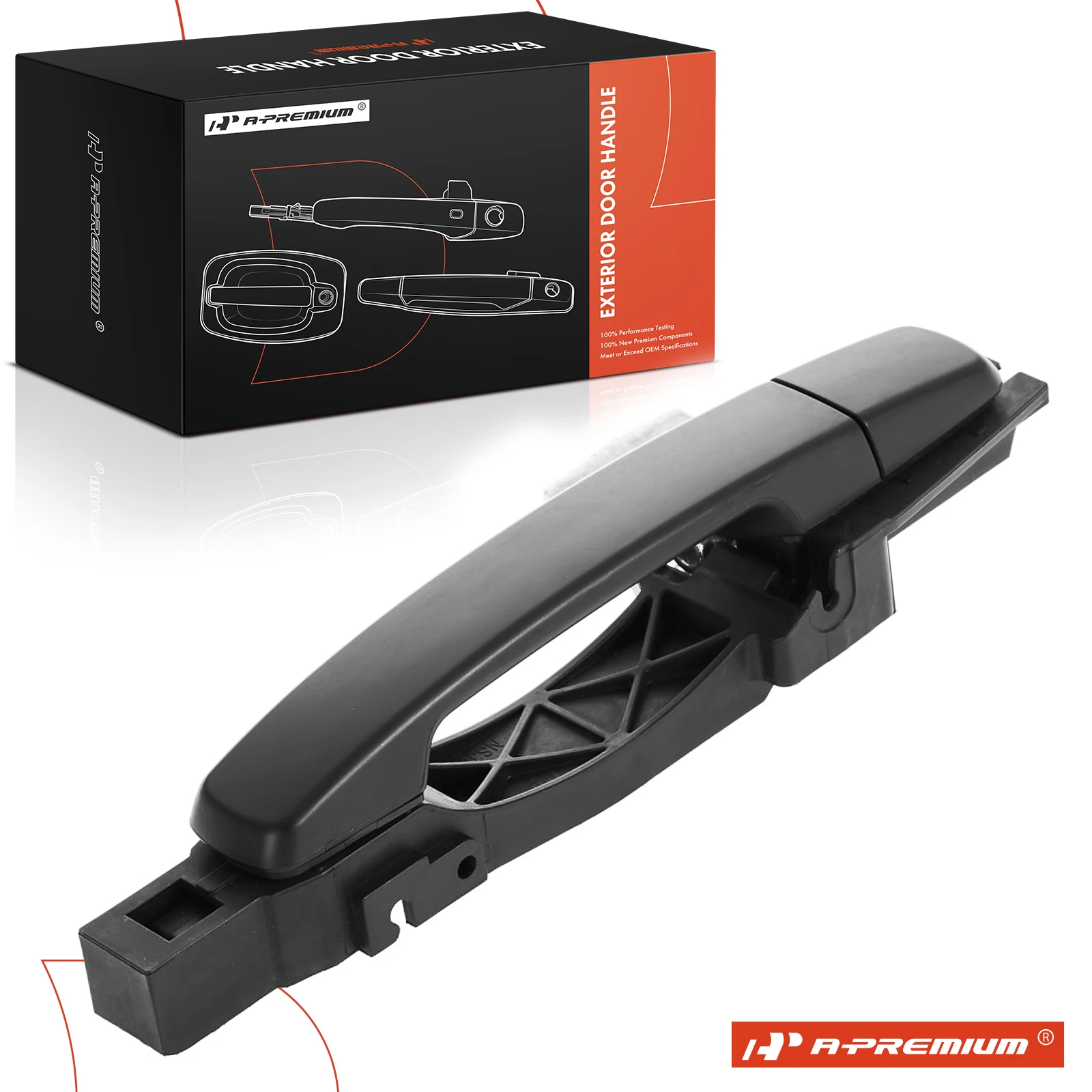 A-Premium Rear Driver Side Exterior Door Handle Primed Black for Nissan Sentra 2007-2012