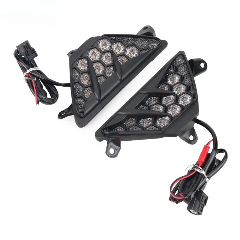 

Suitable for Kawasaki Ninja 650 ZX4R ZX25R Motorcycle LED Turn Signal Honeycomb Signal Rear View Mirror