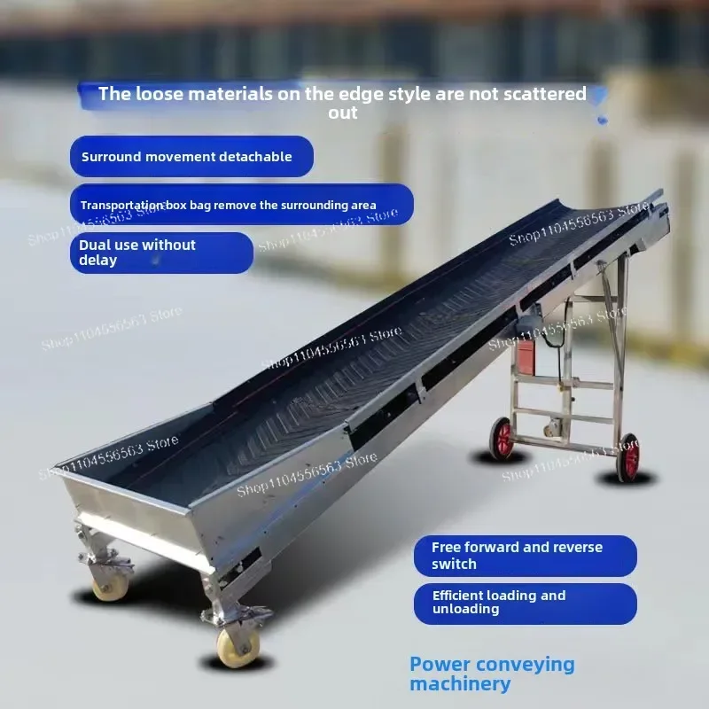 

Foldable Liftable Small Belt Conveyor for Home Workshop Factory, Adjustable Height for Bulk Material Handling