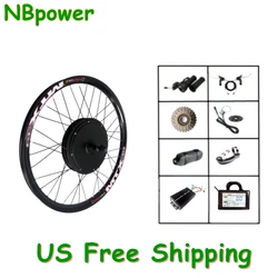 US StockNBpower 70km/h 72v 2000W Electric Bike Hub Motor Wheel Ebike Conversion Kit 135mm Dropout Sine Wave Dual Mode Controller