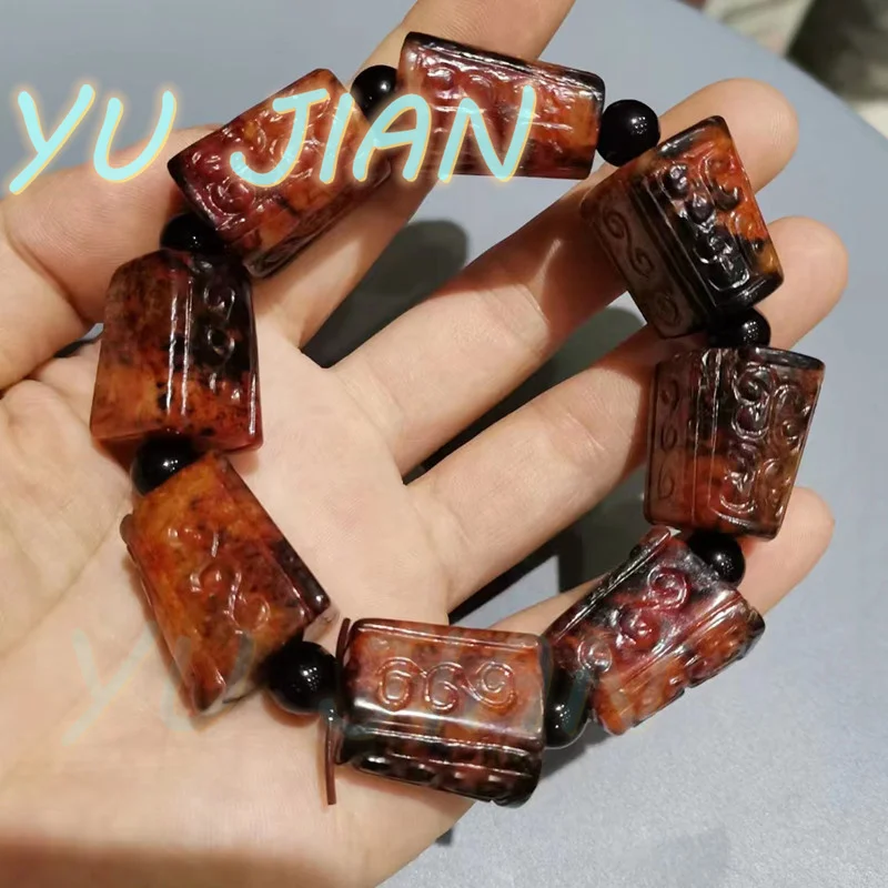 

Boutique Natural Hotan Jade Bangles Ancient-jade Bracelet Ecological Hand Carving Exquisite Fashion Handring Fine Jewelry