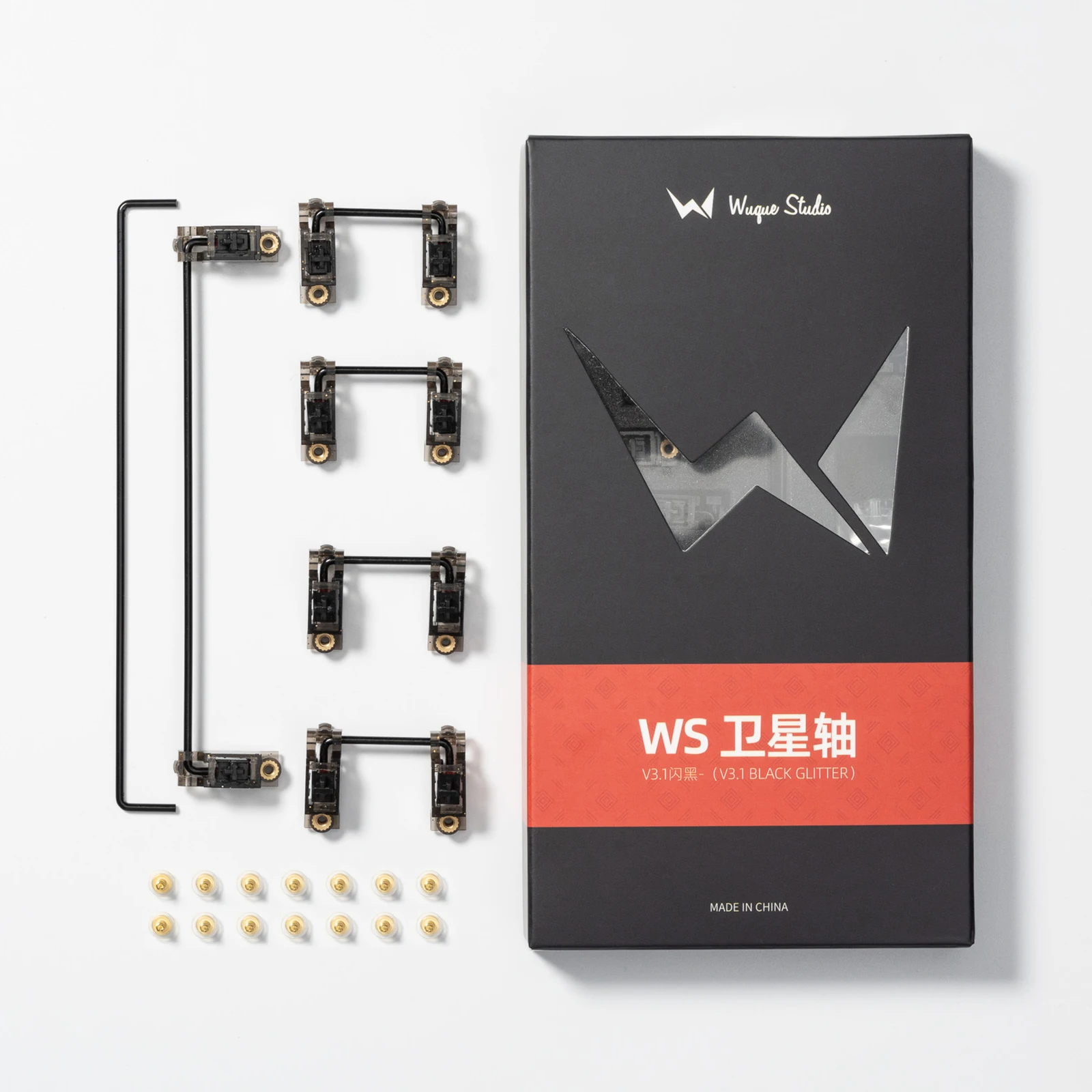 WS Keyboard Stabilizer Kit for Keycaps Switches,PCB Mount Keyboard Screw-in Stabilizers V3.1