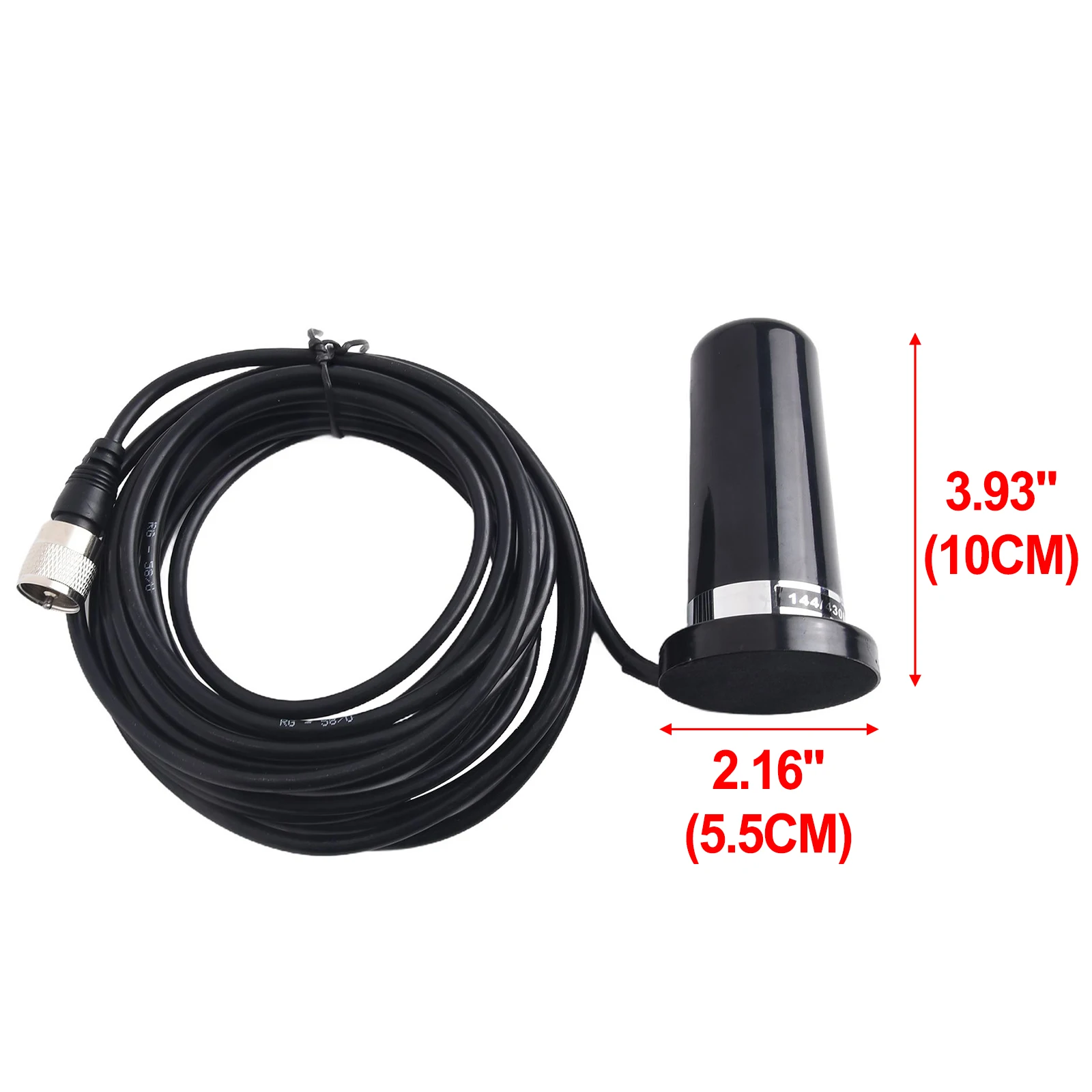 

Waterproof Car Radio Dual Band Antenna 136-174/400-480Mhz Antenna Aerial Connector Non-Scratch Magnetic Base Mount