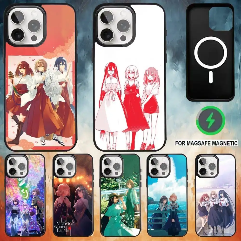 

M-Monster Wants to Eat Me Phone Case For iPhone 17,16,15,14,13,12,Plus,Pro,Max For Magsafe Magnetic Wireless Charge