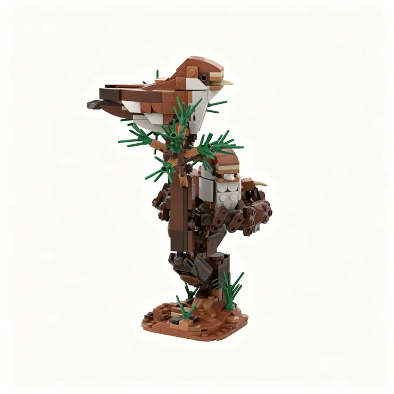 404 pièces MOC créateur 3 1 deux petits oiseaux modèle blocs de construction jouets Architecture cadeaux de noël idée éducation brique enfants