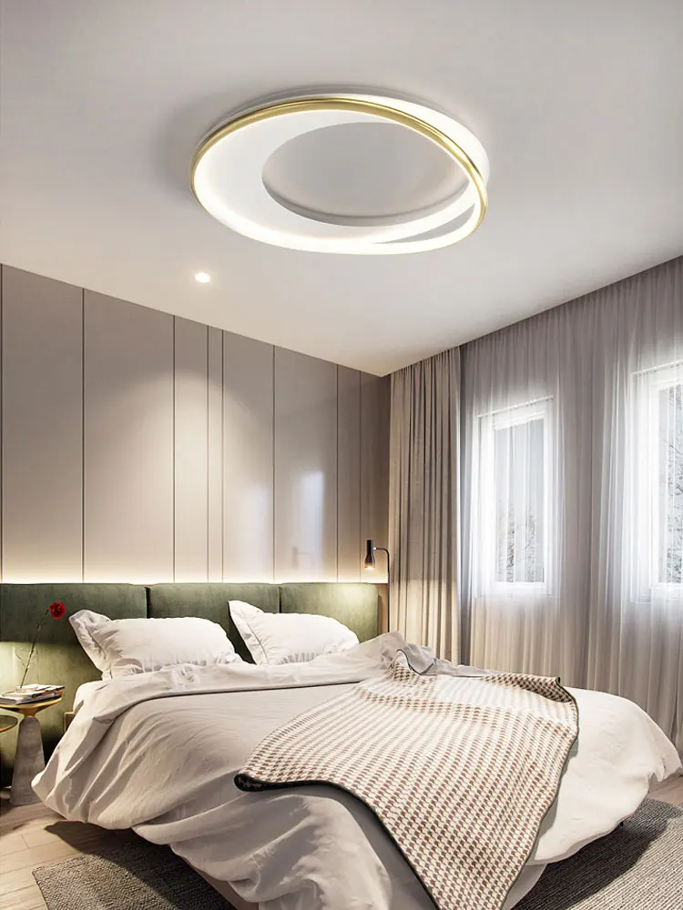 Plafonnier LED avec Anneau localité et Télécommande, Design Moderne, Luminaire Décoratif de Plafond, Idéal pour un Salon, une Chambre à Coucher, un Bureau ou une Maison