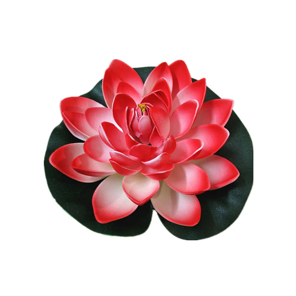 

12Pcs Artificial Lotus Floating Water Lily 18cm Eva Simulation Flowers Pond Decoration Home Garden Patio Artificial Plant