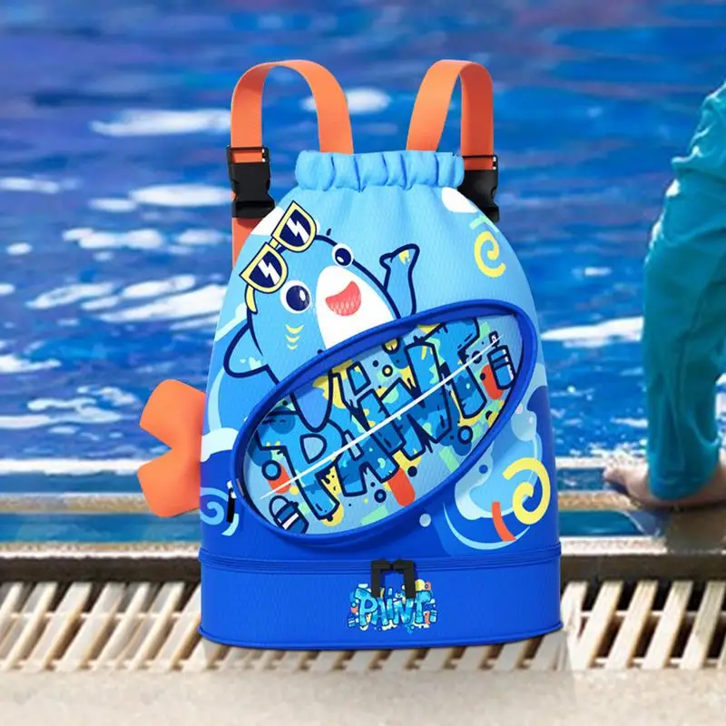 Swimming Bags For Kids Portable Beach Swim Sports Bag Waterproof Dry Wet Separation Bag For Swimming With Shoe Compartment