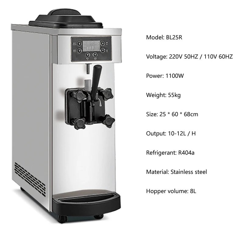 Factory Direct Ice Cream Makers Commercial Desktop Soft Ice Cream Machine Stainless Steel Ice Cream Machine Price