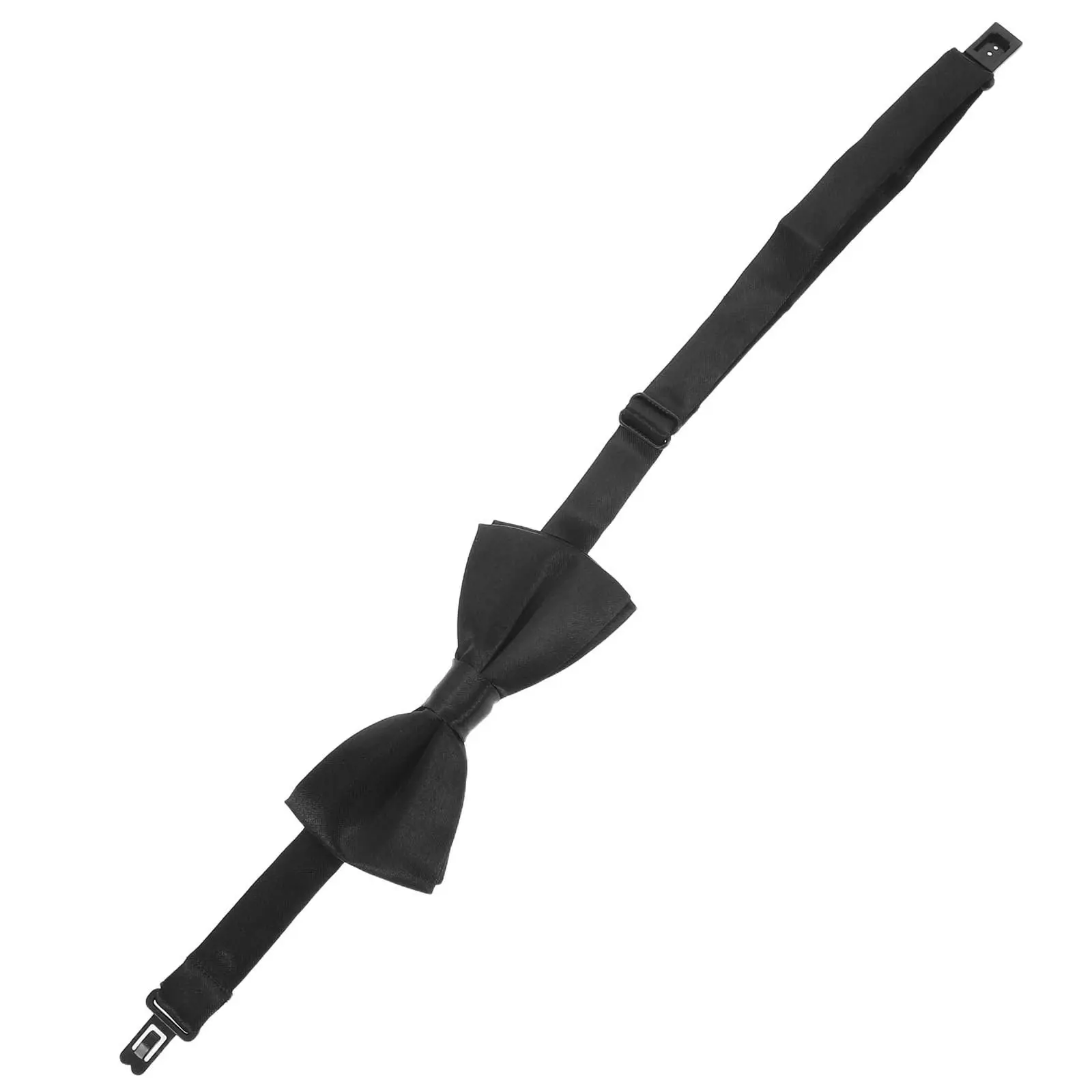 

Pre-Tied Adjustable Kids Bow Tie Black Solid Color Boy Toddler Children Necktie for Wedding Party Costume Formal Event Daily