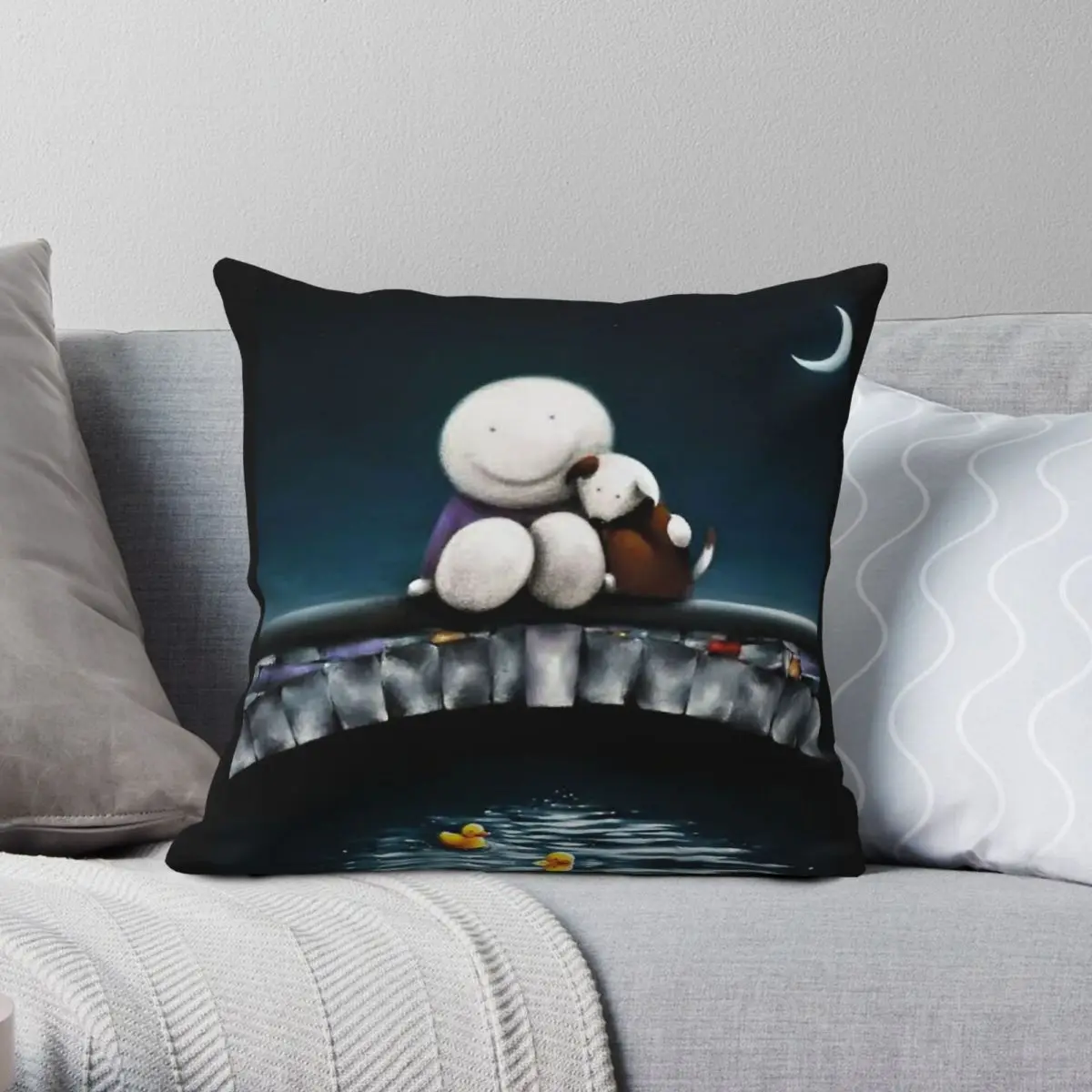 Doug Hyde Square Pillowcase Polyester Linen Velvet Creative Zip Decorative Throw Pillow Case Home Cushion Cover Wholesale