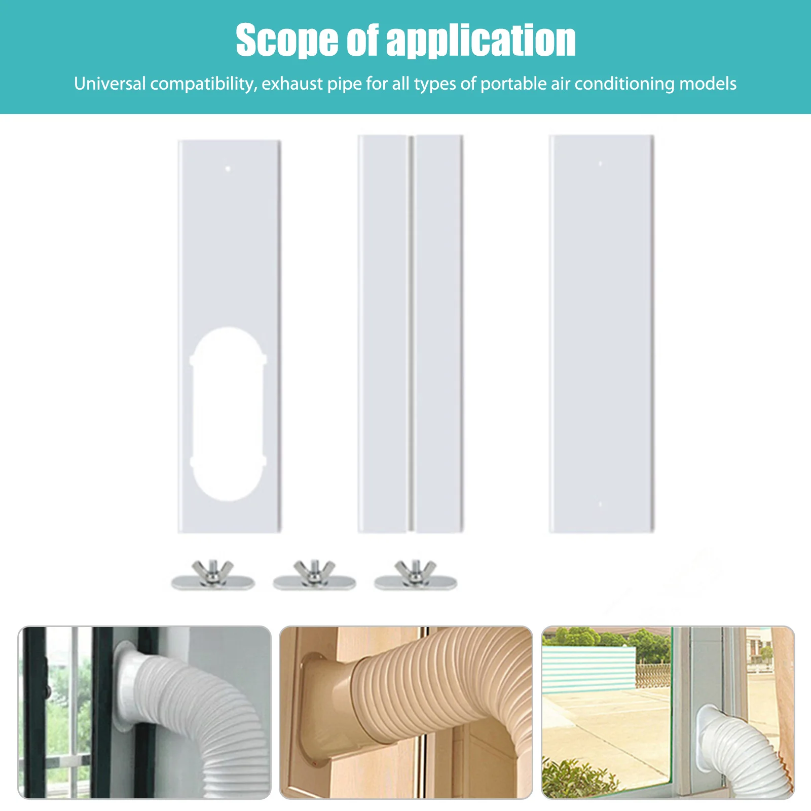 

Портативный перегородка для выхлопного шланга кондиционера, комплект из переносного переключателя для раздвижного окна, Легкие аксессуары