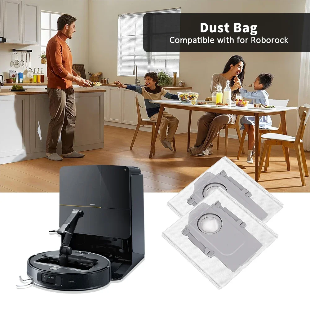 Dust Bag For Roborock Vacuum G30 Space/Qrevo Curv/Saros 10R/Saros Z70/P20 Ultra/G20S Ultra/Qrevo Master/S8 MaxV Leakproof Part