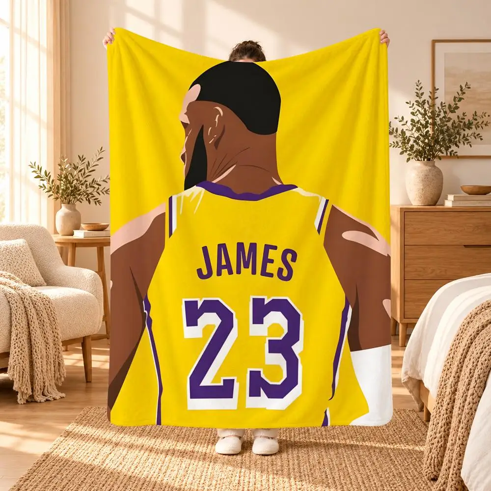 Basketball Player LeBron James Throw Warm Soft Plush Flannel Throw Blanket Sofa Bed Home Decor