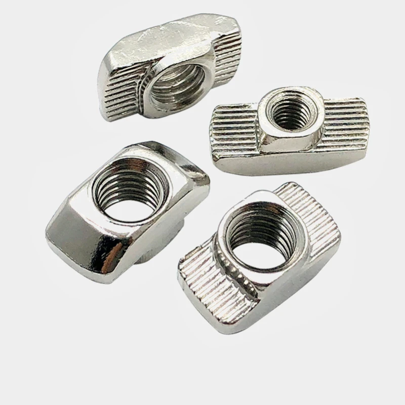 10/20/50/100pcs M3 M4 M5 M6 M8 Slot T-nut Sliding T Nut Hammer Drop In Fasten Connector for Aluminum Profile 2020 3030 4040